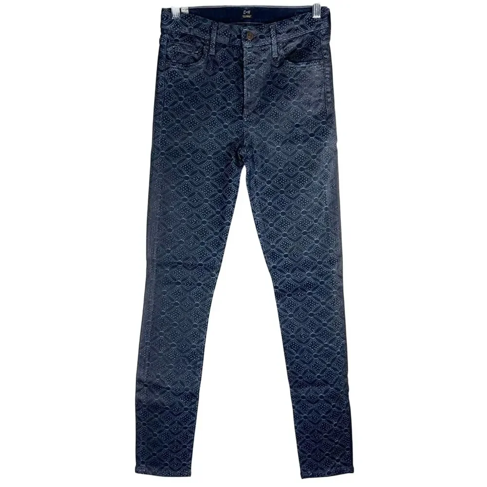Citizens of Humanity Rocket Coated High-Rise Skinny Jeans 27 Geometric